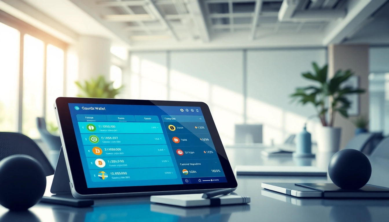 Manage your cryptocurrencies effortlessly with the gaurda wallet's digital interface.