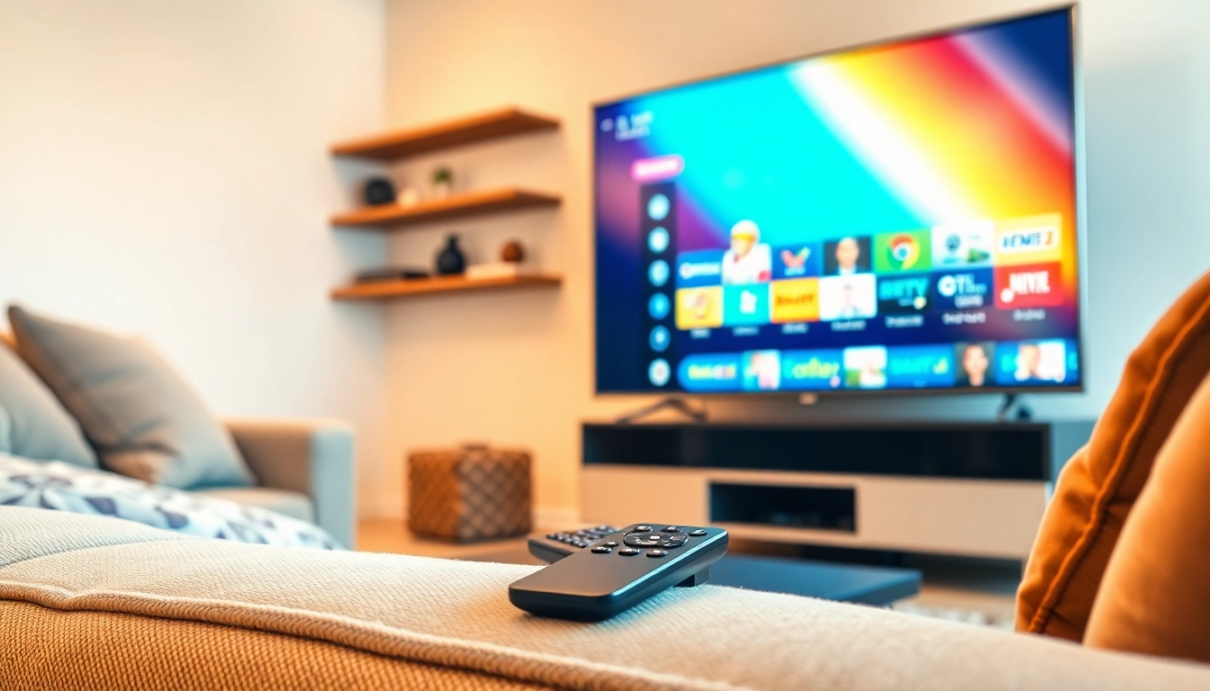 L'expérience d'iptv abonnement 12 mois avec un téléviseur moderne et un décor de salon accueillant
