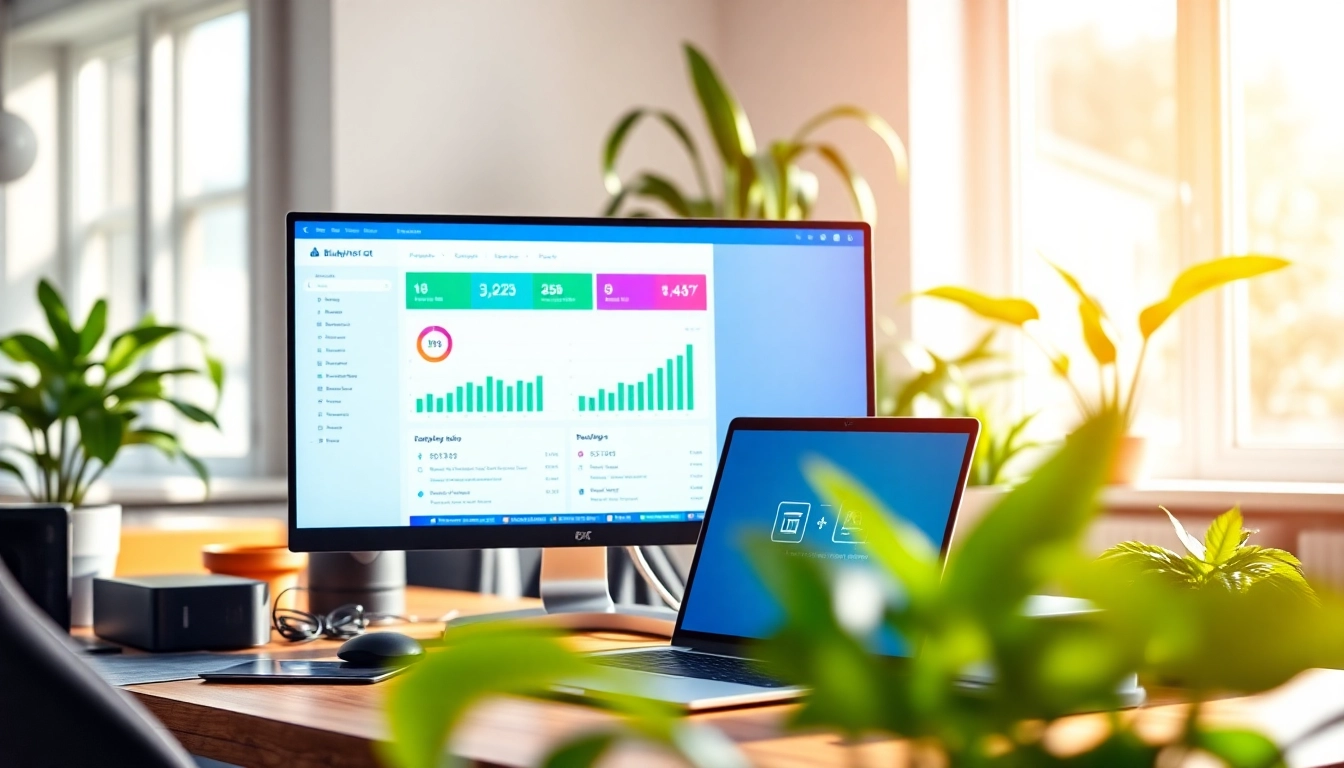 Boost your online presence with Bluehost showing an engaging workspace setup focused on web hosting.