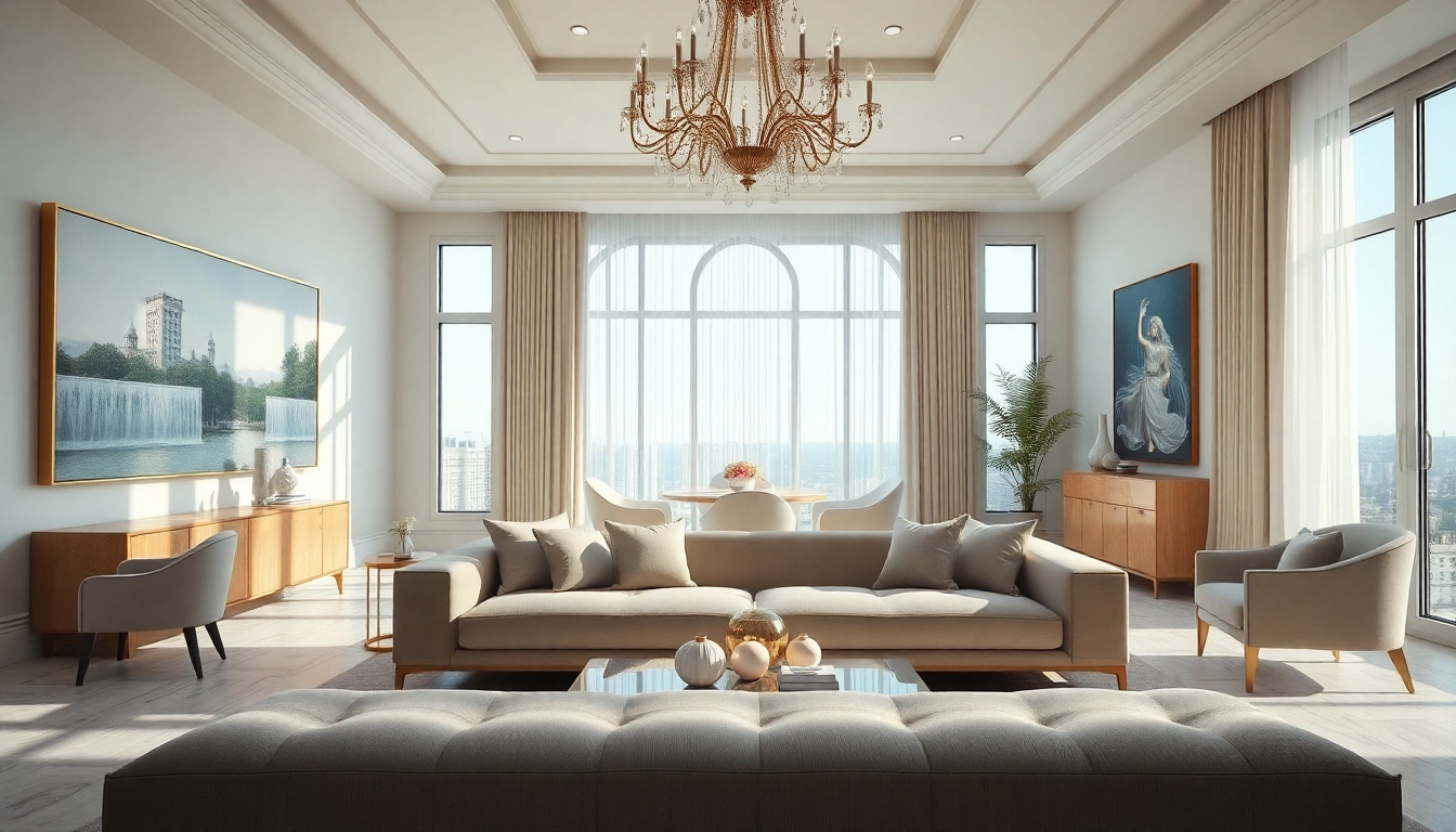 Disfruta de un espacio de vida moderno y lujoso luxur12 con muebles elegantes y luz natural.